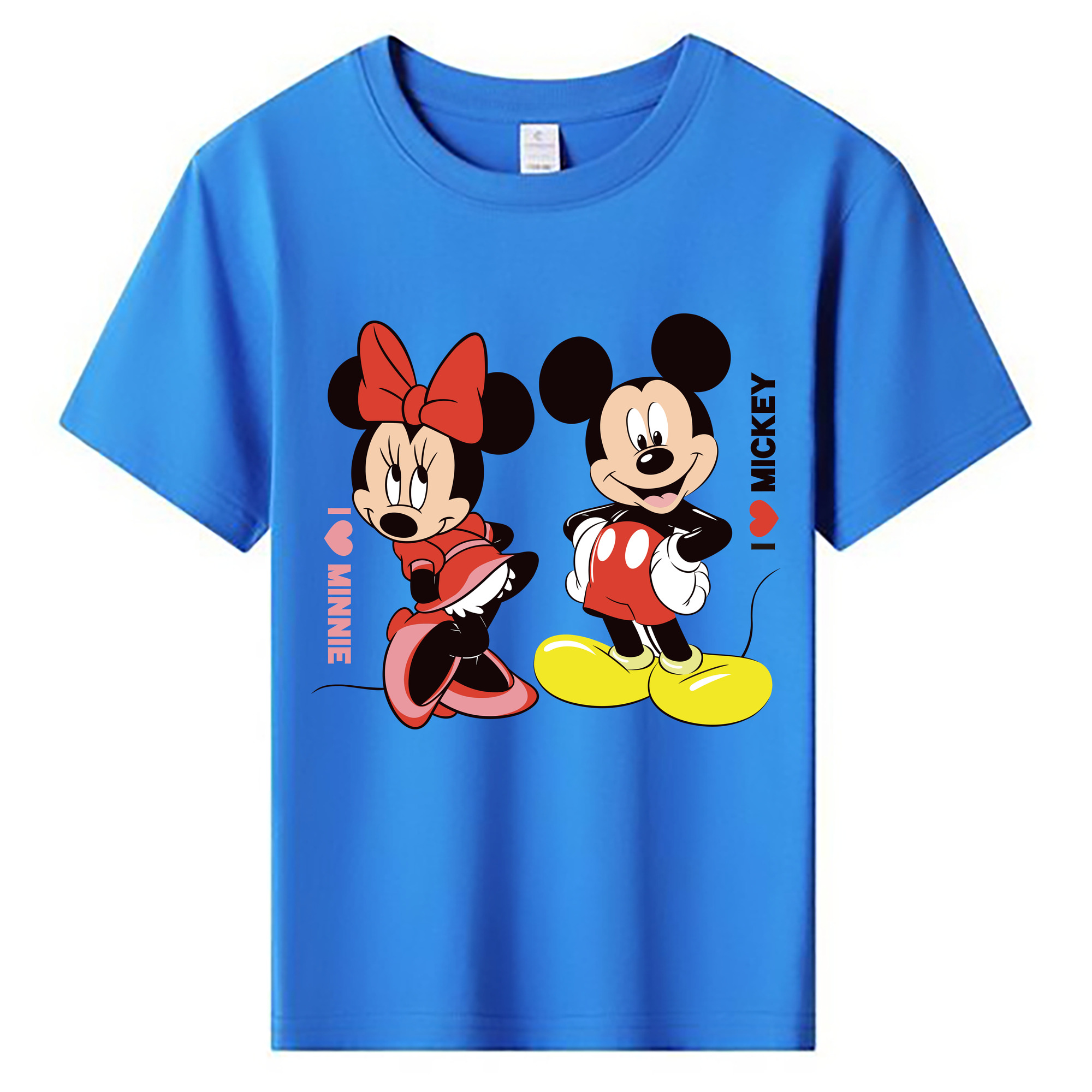 ミッキーマウス Mickey Mouse 綿100％キッズTシャツ（フロントプリント）